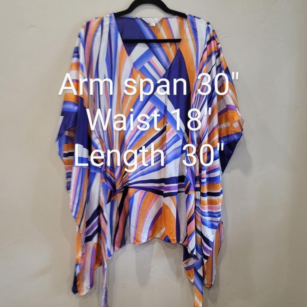 Zoa silk dress size small beautiful multi colored design. - Picture 15 of 16
